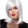Spirit Halloween Side Bang White Pageboy Wig