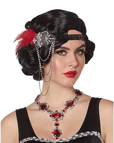 Spirit Halloween '20s Beaded Feather Headband 3 Spirit Halloween '20s Beaded Feather Headband