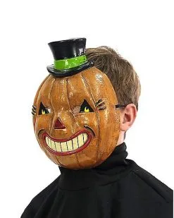 Spirit Halloween Vintage Pumpkin Half Mask -Spooky Costume Store 01471630 d