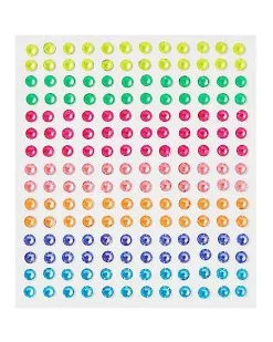 Spirit Halloween Neon Press On Gem Stones 180 Piece Set
