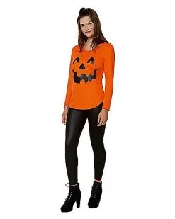Spirit Halloween Cross Pumpkin Sweatshirt -Spooky Costume Store 01479567 c