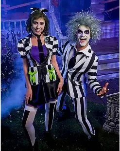 Spirit Halloween Adult Beetlejuice Striped Suit -Spooky Costume Store 01484245 c