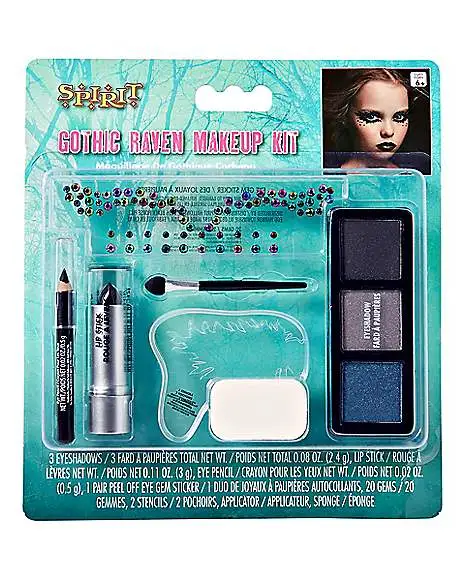 Spirit Halloween Gothic Raven Makeup Kit 3 Spirit Halloween Gothic Raven Makeup Kit