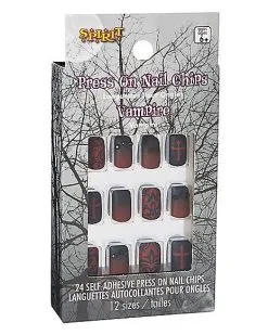 Spirit Halloween Kids Twilight Press On Vampire Nails -Spooky Costume Store 01486901 c