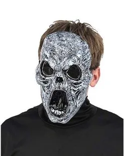 Spirit Halloween Light-Up EL Wire Wailing Spirit Half Mask -Spooky Costume Store 01488154 e