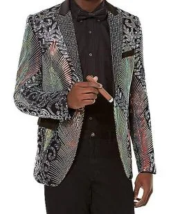 Spirit Halloween Adult '20s Multicolored Jacket 8 Spirit Halloween Adult '20s Multicolored Jacket -Spooky Costume Store 01488824 c