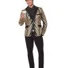 Spirit Halloween Adult '20s Gold And Black Jacket