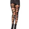 Spirit Halloween Black Punk Tattered Tights -Spooky Costume Store 01489814 a