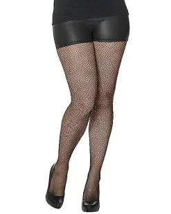 Spirit Halloween Fallen Angel Rhinestone Fishnet Stockings