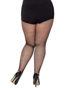 Spirit Halloween Fallen Angel Rhinestone Fishnet Stockings -Spooky Costume Store 01490119 b