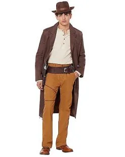 Spirit Halloween Adult Brown Trench Coat -Spooky Costume Store 01492560 a