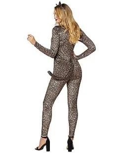 Spirit Halloween Adult Cheetah Catsuit Costume -Spooky Costume Store 01493949 c