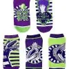Spirit Halloween Beetlejuice Ankle Socks - 5 Pair -Spooky Costume Store 01494590 a