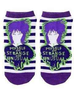 Spirit Halloween Beetlejuice Ankle Socks - 5 Pair -Spooky Costume Store 01494590 c