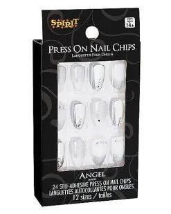 Spirit Halloween Angel Press On Nails -Spooky Costume Store 01498872 c