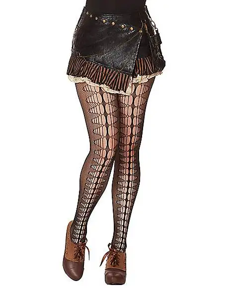 Spirit Halloween Steampunk Crochet Tights 3 Spirit Halloween Steampunk Crochet Tights