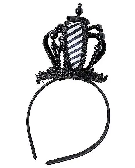 Spirit Halloween Black And White Mini Queen Crown Headband 3 Spirit Halloween Black And White Mini Queen Crown Headband
