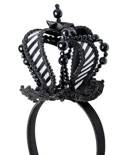 Spirit Halloween Black And White Mini Queen Crown Headband 7 Spirit Halloween Black And White Mini Queen Crown Headband -Spooky Costume Store 01503283 c