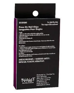 Spirit Halloween '80s Black Press On Nails -Spooky Costume Store 01504679 d