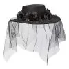 Spirit Halloween Black Veiled Day Of The Dead Flower Hat