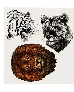 Spirit Halloween Big Cat Temporary Tattoos -Spooky Costume Store 01507813 d