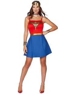 Spirit Halloween Adult Wonder Woman Dress - Wonder Woman 7 Spirit Halloween Adult Wonder Woman Dress - Wonder Woman -Spooky Costume Store 01508563 c
