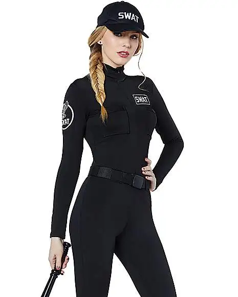 Spirit Halloween Adult Swat Catsuit Plus Size Costume 5 Spirit Halloween Adult Swat Catsuit Plus Size Costume - Image 3