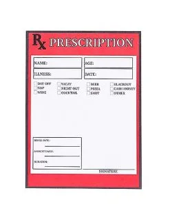 Spirit Halloween Rx Prescription Notepad