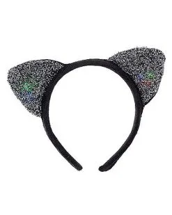 Spirit Halloween Light-Up Cat Ear Headband -Spooky Costume Store 01515162 c