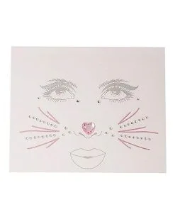 Spirit Halloween Gemstone Bunny Face Decals