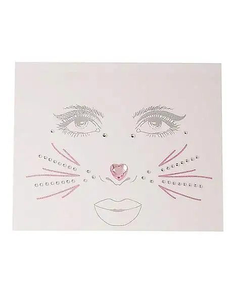 Spirit Halloween Gemstone Bunny Face Decals 3 Spirit Halloween Gemstone Bunny Face Decals