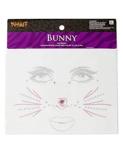 Spirit Halloween Gemstone Bunny Face Decals 7 Spirit Halloween Gemstone Bunny Face Decals -Spooky Costume Store 01515196 c