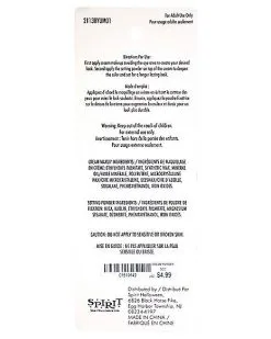 Spirit Halloween Black Cream Makeup And Setting Powder -Spooky Costume Store 01519149 c