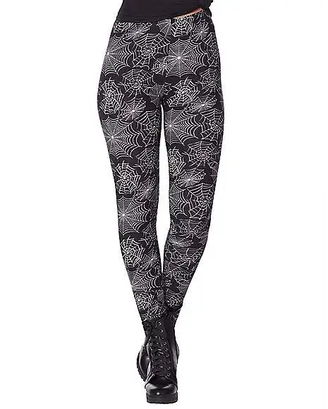 Spirit Halloween Spider Web Leggings 3 Spirit Halloween Spider Web Leggings