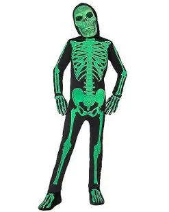 Spirit Halloween Kids Glow Skeleton Costume