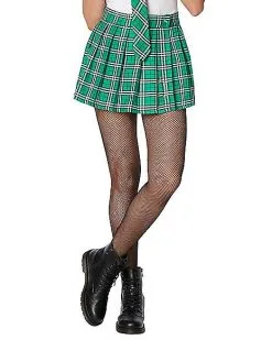 Spirit Halloween Adult Green Plaid Plus Size Skirt -Spooky Costume Store 01526565 c