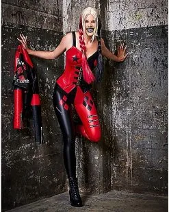 Spirit Halloween Adult Harley Quinn Moto Jacket – The Suicide Squad -Spooky Costume Store 01528397 c