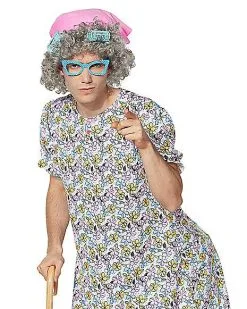 Spirit Halloween Adult Grandma Flower Dress Costume -Spooky Costume Store 01529502 c