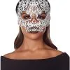 Spirit Halloween White Metal Skeleton Eye Mask -Spooky Costume Store 01530740 a