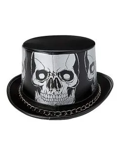 Spirit Halloween Skeleton Top Hat -Spooky Costume Store 01531136 c