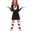 Spirit Halloween Adult Cat In The Hat Dress - Dr. Seuss -Spooky Costume Store 01532423 a
