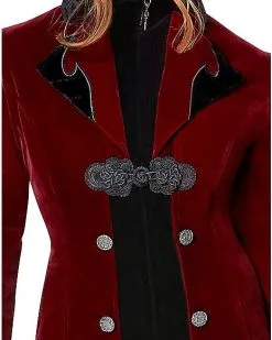 Spirit Halloween Adult Burgundy Vampire Jacket -Spooky Costume Store 01533140 c