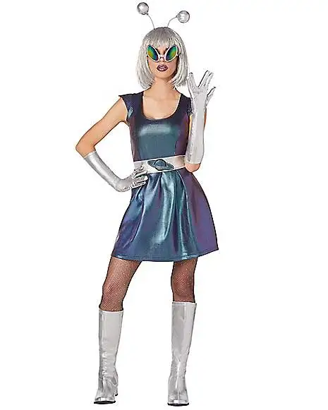 Spirit Halloween Adult Galactic Girl Alien Dress Costume 3 Spirit Halloween Adult Galactic Girl Alien Dress Costume