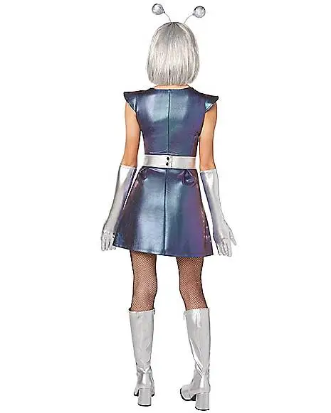 Spirit Halloween Adult Galactic Girl Alien Dress Costume 4 Spirit Halloween Adult Galactic Girl Alien Dress Costume - Image 2