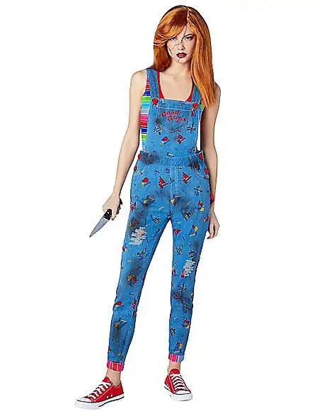 Spirit Halloween Adult Chucky Overalls Costume 3 Spirit Halloween Adult Chucky Overalls Costume
