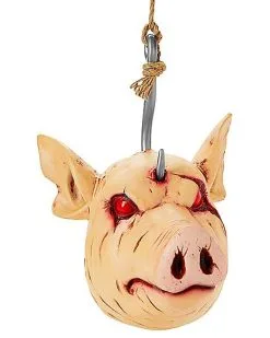 Spirit Halloween Hanging Severed Pig Head -Spooky Costume Store 01546308 e
