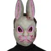 Spirit Halloween Light-Up EL Wire Bad Bunny Half Mask -Spooky Costume Store 01548676 a