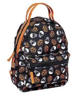 Spirit Halloween Skull And Pumpkin Mini Backpack -Spooky Costume Store 01548809 c