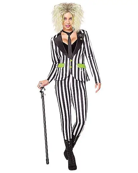 Spirit Halloween Adult Women's Beetlejuice Costume - Beetlejuice 3 Spirit Halloween Adult Women's Beetlejuice Costume - Beetlejuice