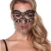 Spirit Halloween Rhinestone Fringe Eye Mask 2 Spirit Halloween Rhinestone Fringe Eye Mask -Spooky Costume Store 01549732 a